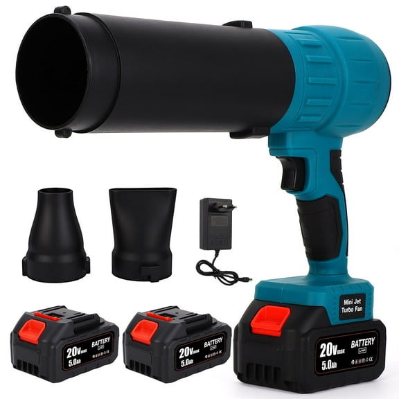 Brushless Cordless Leaf Blower 2 X 5.0Ah Batteries, 32,000 RPM, Extended Nozzle, Lightweight Handheld Design, Blower for Patio Cleaning,car Blowing Water, Lawn Care, Blowing Leaves and Dust