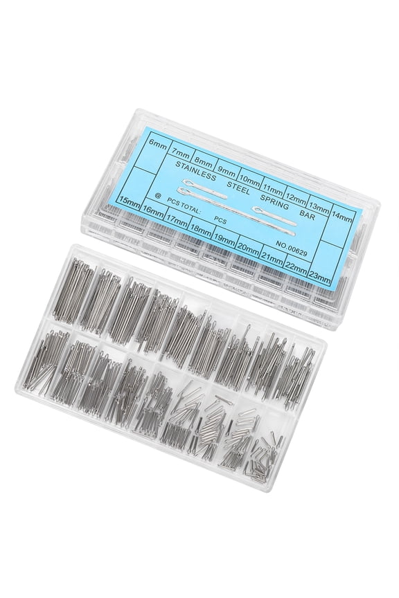 Higoodz Watchband Link Cotter Pin,360Pcs Watch Pins Stainless Steel Watchband Link Cotter Spring Bar Repairing Kit 6-23mm,Watch Pin