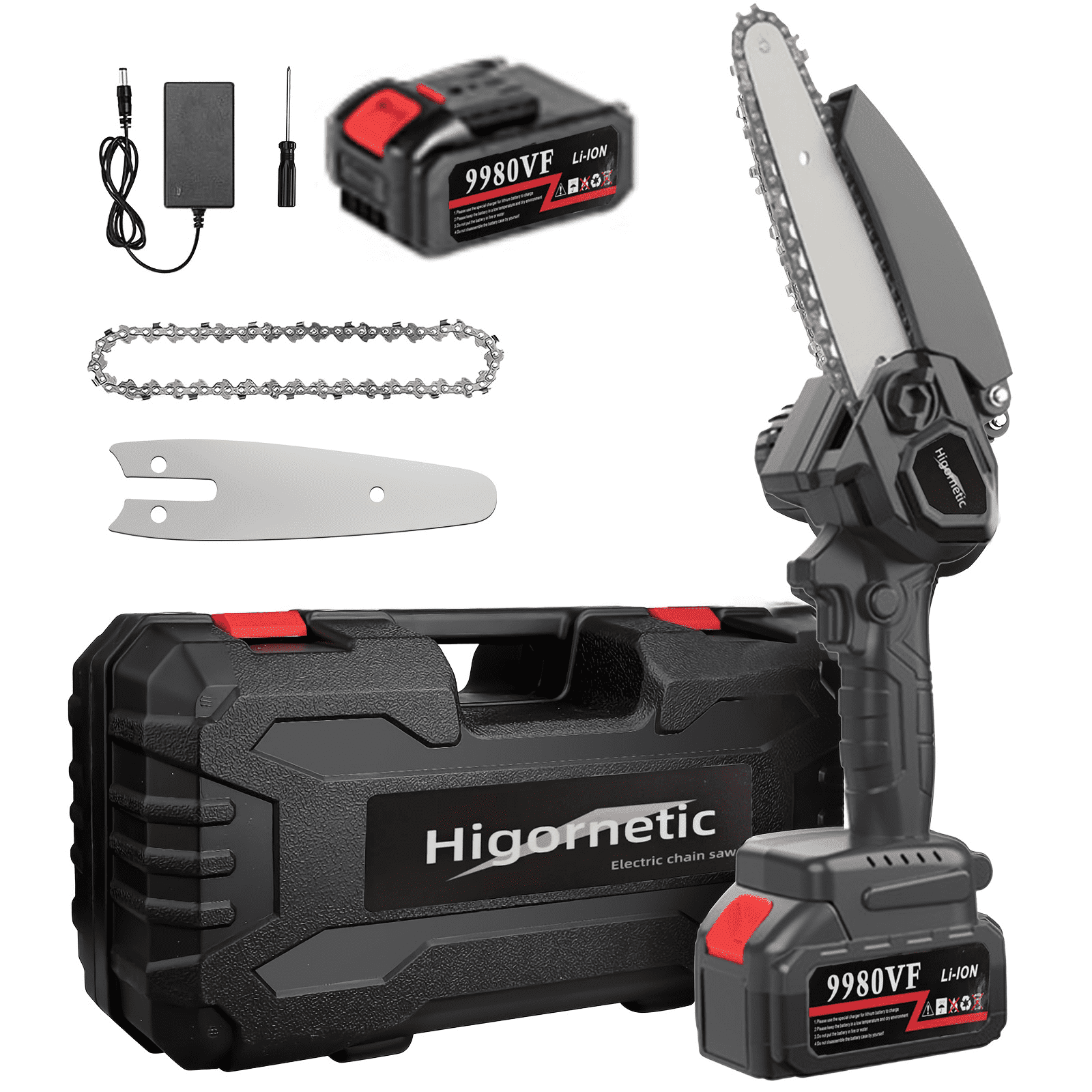 Higornetic  Mini Chainsaw with Battery & Chain, Electric Chainsaw for Cutting, Ideal for Gardening