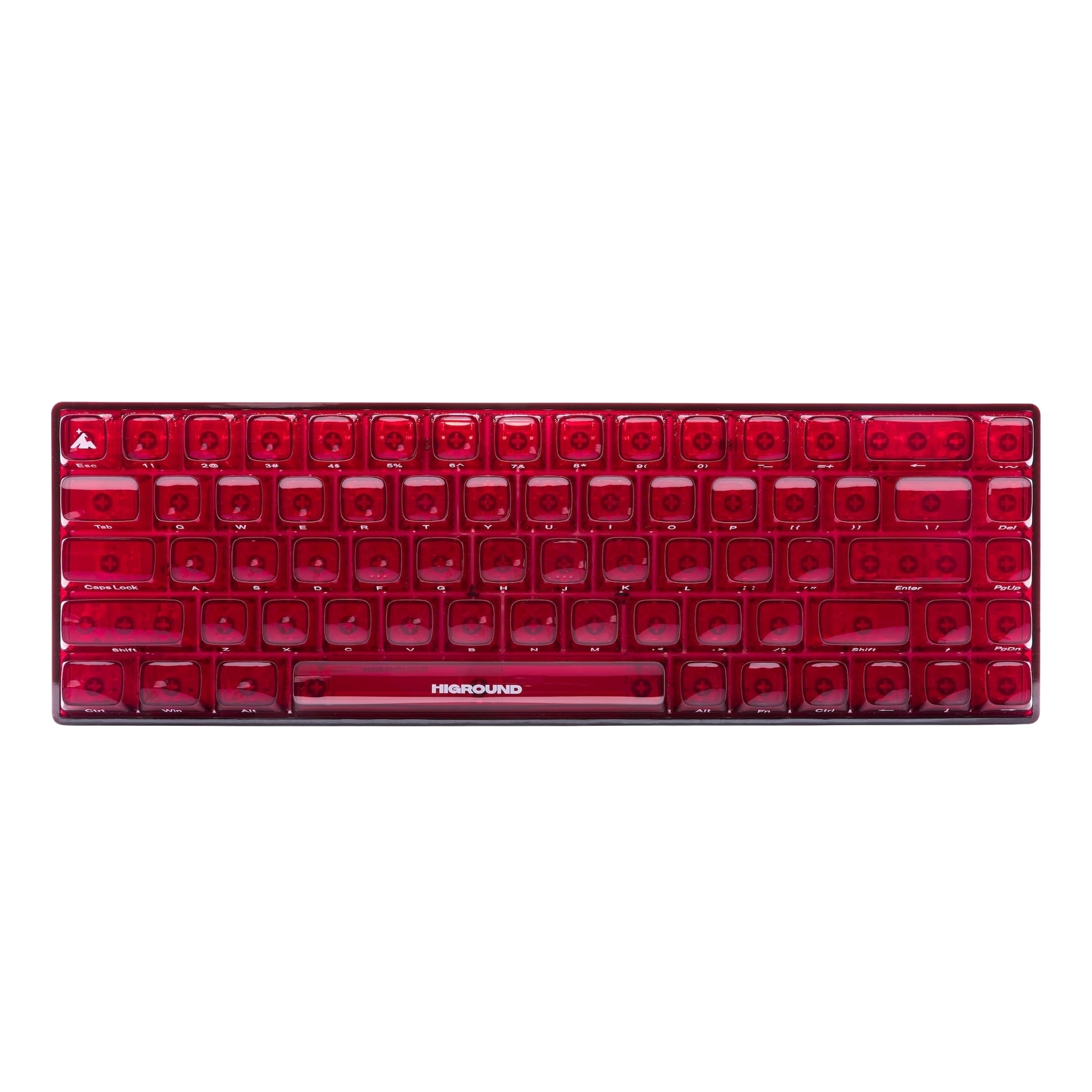 Higround Basecamp 65 Mechanical Keyboard, Silent Glacier Switch, Clear Ruby