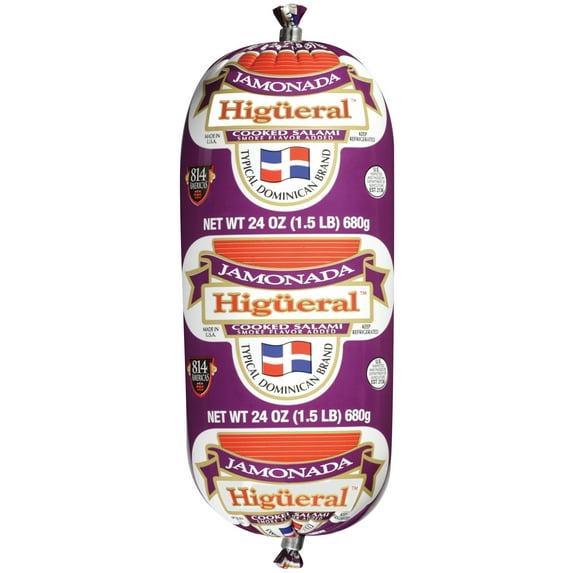 Higueral "Jamonada" Cooked Salami, Dominican Brand, 24 oz, Keep Refrigerated