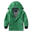 thumbnail image 1 of Hiheart Boys Girls Water Resistance Hooded Jackets Cotton Lined Rain Jackets Green 8-9 yrs, 1 of 7