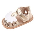 thumbnail image 1 of Hihipz Baby Girls Sandals Summer Hollow Petal Shape Breathable Soft Flat Walking Sandals US Size:4, 1 of 5