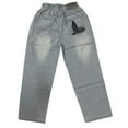 thumbnail image 1 of Hihipz Big Boy's Jeans Thin Loose Casual Straight Leg Tencel Denim Soft Breathable Lightweight Comfortable All Season Pants,11-12Years, 1 of 3