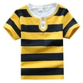 thumbnail image 1 of Hihipz Big Boy's T Shirt Crew Neck Stripe Short Sleeve Tee Tops Summer Cotton Comfortable Tshirt,Sizes 12-13, 1 of 4