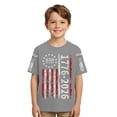 thumbnail image 1 of Hihipz Big Boys 4Th Of July T-Shirt America's 250Th Anniversary 1776-2026 USA Flag Print Short Sleeve Crew Neck Patriotic Tee, 1 of 3