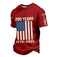 thumbnail image 1 of Hihipz Big Boys Patriotic Tshirts 4Th Of July 250Th Anniversary USA Flag Print Short Sleeve Crew Neck Independence Day Tee, 1 of 3