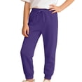 thumbnail image 1 of Hihipz Big Girls Jogger Pants Drawstring Elastic Waist Solid Soft Knit Side Pocket Trousers Daily Casual Long Pants, 1 of 4