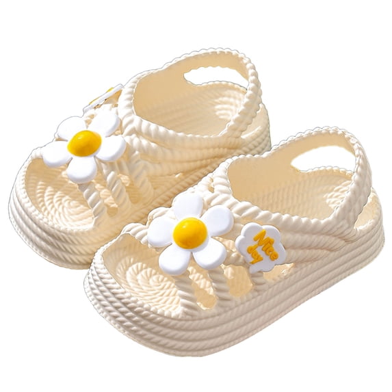 Hihipz Big Girls Sandals Lovely Flower Decor Eva Material Non Soft Sole Outdoor Summer Sandals