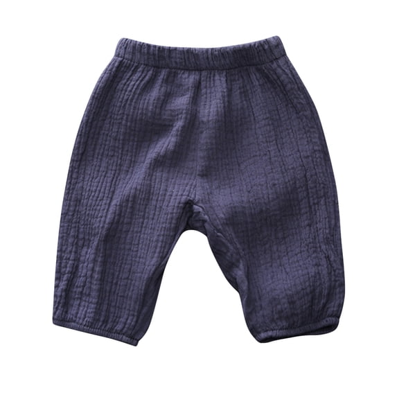 Hihipz Boys Cotton Gauze Harem Pants Soft Texture Elastic Waist Breathable Pants Summer Outdoor Bottoms