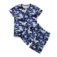 thumbnail image 1 of Hihipz Little Boy's Outfit Sets Camo Print Tee And Shorts Outdoor Training Performance Wear Outfits,2Pc, 1 of 6