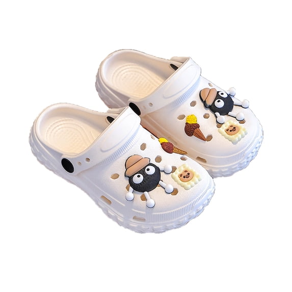 Hihipz Little Boys Girls Clogs Sandals Cartoon Charm Breathable Non Soft Sole Garden Shoes Summer Beach Slippers