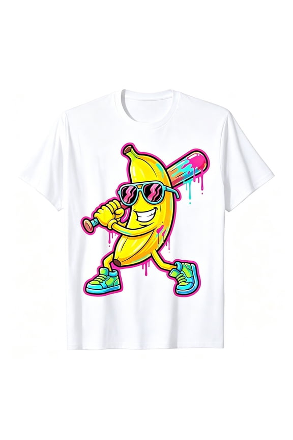 Little Boys Graphic Tee Cartoon Baseball Print Summer Crewneck Soft Casual Stylish T-Shirt