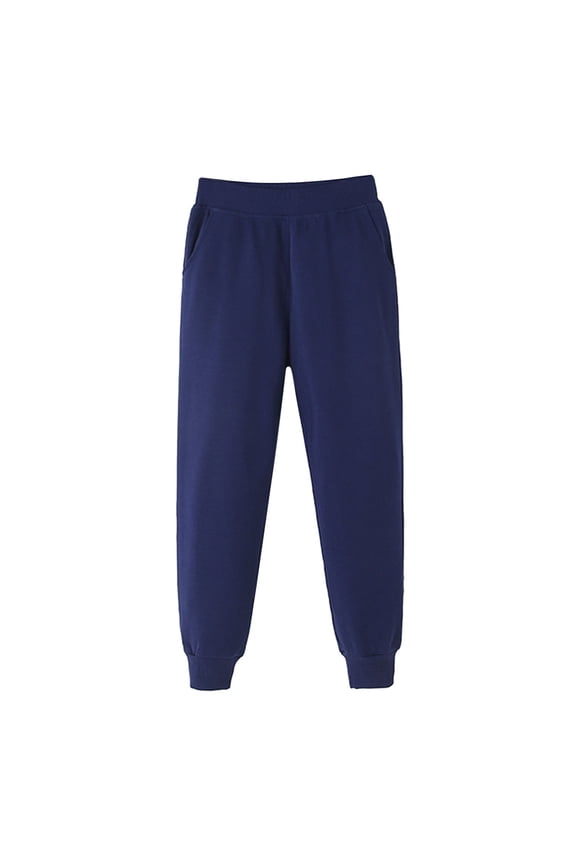 Little Boys Gray Sweatpants Drawstring Waist Rib Pants Stretchy Casual Trousers