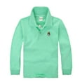 thumbnail image 1 of Hihipz Little Boys Polo Shirt Long Sleeve Shirts School Uniform Soft Tops,Sizes 4-5, 1 of 4
