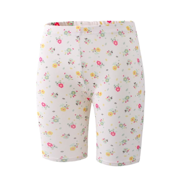 Hihipz Little Girls Athletic Shorts Elastic Waist Stretch Leggings Summer Solid Breathable Short Pants