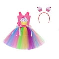 thumbnail image 1 of Hihipz Little Girls Skirts Rainbow Layered Tutu Dress Dance Performance Ruffle Cake Skirt Birthday Concert Party, 1 of 5