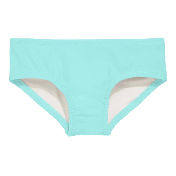 Hihipz Little Girls Swim Briefs Solid Color High Waist Quick Dry Swimwear