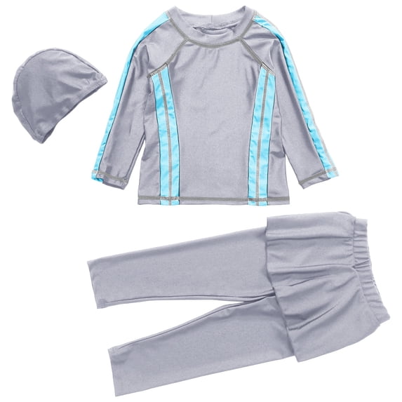 Hihipz Little Girls Swimsuit Classic Full Cover Conservative Summer Beach Bathing Suit,Sizes 5-6