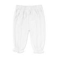 thumbnail image 1 of Hihipz Girls Ruffle Hem Gauze Pants Elastic Waist Crinkle Fabric Pants Soft Everyday Trousers, 1 of 2