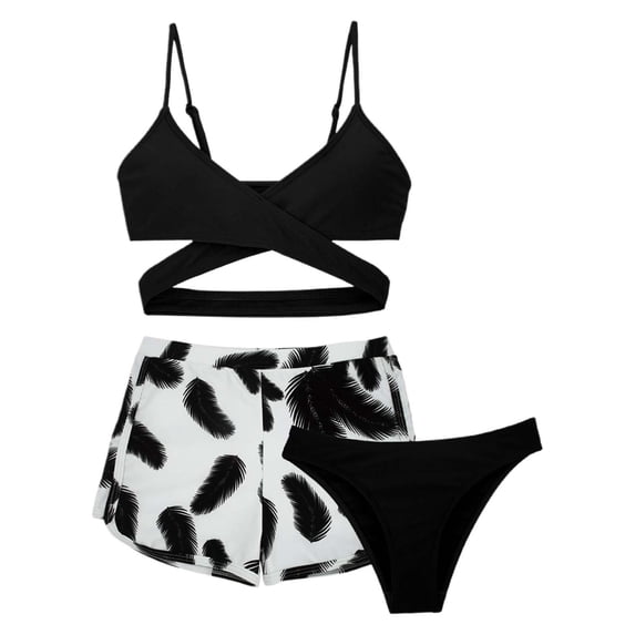 Hihipz Swimsuits For Big Girls Floral Print Two Piece Cute Stylish Summer Bathing Suit,Sizes 10-11