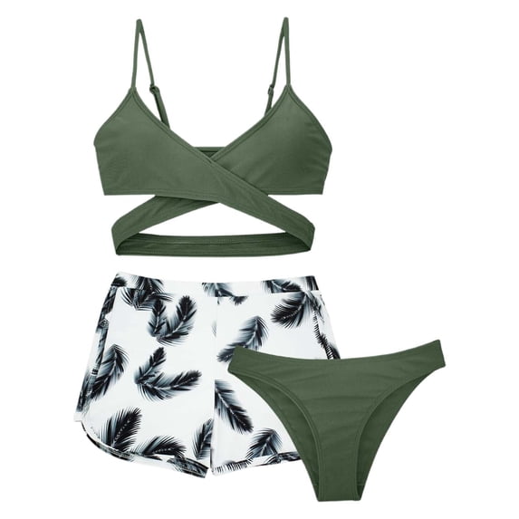 Hihipz Swimsuits For Big Girls Floral Print Two Piece Cute Stylish Summer Bathing Suit,Sizes 14-15