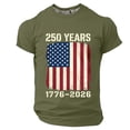 thumbnail image 1 of Hihipz Toddler Boy 250 Years 1776-2026 T-Shirt Celebrate 250Th Anniversary America Flag Print USA Patriotic Independence Day Tshirt, 1 of 4