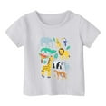 thumbnail image 1 of Hihipz Toddler Boy's T Shirt Summer Short Sleeve Cartoon Print Round Neck Tee Tops Soft Casual Loose Tshirt,Sizes 1-2, 1 of 3