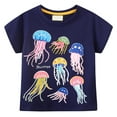 thumbnail image 1 of Hihipz Toddler Boy's Tee Jellyfish Glow Print Short Sleeve O Neck T-Shirts Comfortable Stylish T Shirt, 1 of 5
