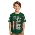 thumbnail image 1 of Hihipz Toddler Boys 4Th Of July T-Shirt America's 250Th Anniversary 1776-2026 USA Flag Print Short Sleeve Crew Neck Patriotic Tee, 1 of 3