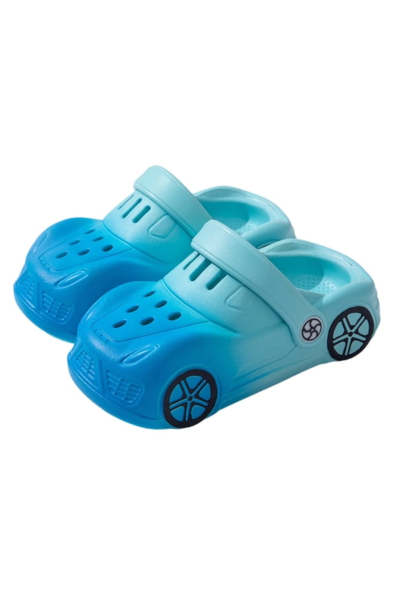 Toddler Boys Garden Clogs Cartoon Car Design Clogs Breathable Non Lightweight Summer Sandals Beach Slippers