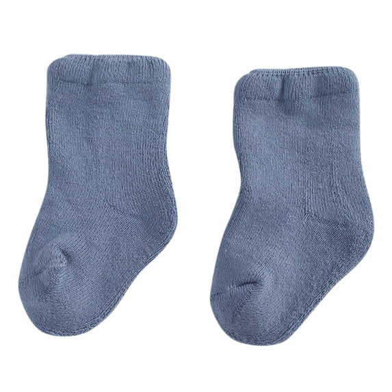 Hihipz Toddler Boys Girls Solid Terry Ankle Socks Soft Thick Knit Socks Everyday Home Casual Socks