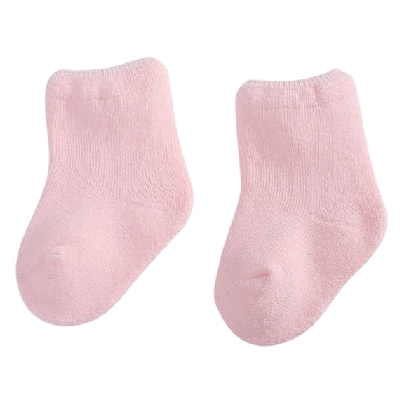 Hihipz Toddler Boys Girls Solid Terry Ankle Socks Soft Thick Knit Socks Everyday Home Casual Socks