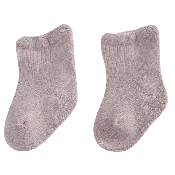 Hihipz Toddler Boys Girls Solid Terry Ankle Socks Soft Thick Knit Socks Everyday Home Casual Socks