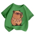 thumbnail image 1 of Hihipz Toddler Girl's Tshirts Capybara Heart Print Short Sleeve Crew Neck T Shirt Soft Stylish Tee, 1 of 4