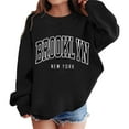 thumbnail image 1 of Hihipz Toddler Girls Crewneck Pullover New York Letter Print Fall Relaxed Fit Drop Shoulder Sweatshirt, 1 of 6