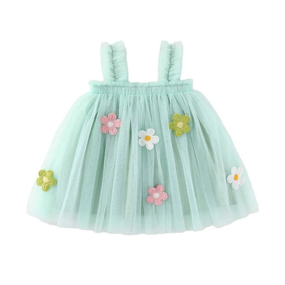 Hihipz Toddler Girls Dresses Cute Printed Sleeveless Crewneck A Line Dress Kids Girls Stretchy Comfortable Summer Casual Play Dresses,2 -3 Years