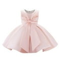 thumbnail image 1 of Hihipz Toddler Girls Dresses Sleeveless Oversized Bowknot Tutu Dress Kids Flower Girl Wedding Party Pageant Ball Gowns Princess Dresses,2 -3 Years, 1 of 4