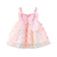 thumbnail image 1 of Hihipz Toddler Girls Dresses Sleeveless Sling Colorful Bow Mesh Tutu Dress Kids Girls Formal Elegant Party Princess Dresses,2 -3 Years, 1 of 3