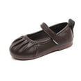 thumbnail image 1 of Hihipz Toddler Girls Mary Jane Shoes Ruched Hook Loop Soft Sole Princess Casual Daily Dress Shoes, 1 of 4