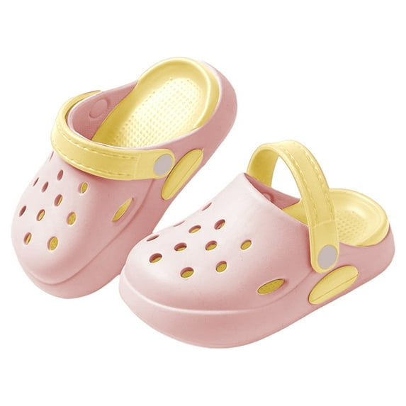 Hihipz Toddler Girls Sandals Cute Cartoon Pattern Eva Material Closed Toe Lightweight Outdoor Garden Shoes US Size:8.5