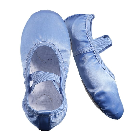 Hihipz Toddler Girls Satin Ballet Shoes Soft Sole Dance Shoes For Practice Performance Yoga