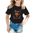 thumbnail image 1 of Hihipz Toddler Girls Tee Cartoon Print Short Sleeve Crewneck Soft T-Shirt, 1 of 5
