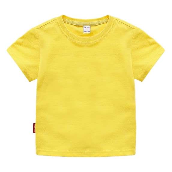 Hihipz Toddler Kids Tee Solid Short Sleeve Crewneck T-Shirts Soft Lightweight T Shirt