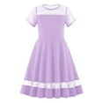 thumbnail image 1 of Hihipz Trendy Girls Dresses Solid A-Line Mesh Splicing Dress Kids Girls Casual Party Beach Stylish And Comfortable Dress,8 -9 Years, 1 of 2