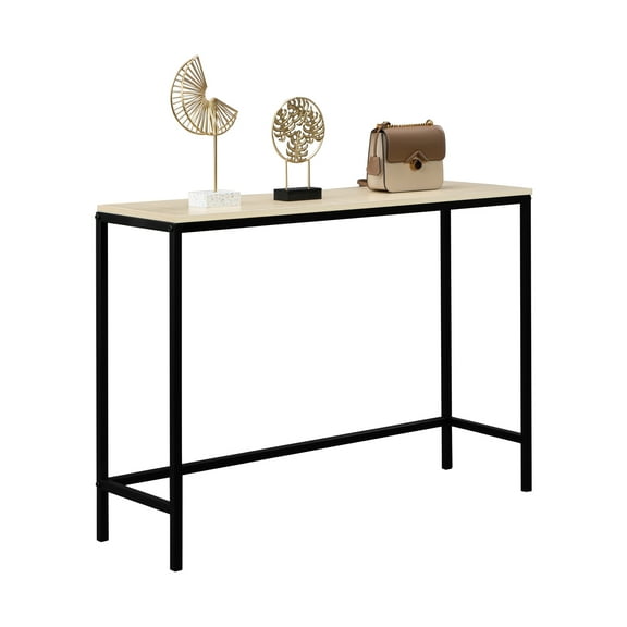 HiiKaa 42 Console Table,Hallway Entrance Table Sofa Table Behind Couch, for Living Room,Entryway,Easy Assembly, Accent Table,Light Walnut