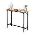 thumbnail image 1 of HiiKaa Bar Table,Rectangular Pub Table,43” Counter Height Bar Table, Industrial Bar Height Table,Dining Table for Kitchen, Living Room,Easy to Assemble,Rustic Brown, 1 of 6
