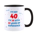 thumbnail image 1 of HiiKaa Funny 40th Birthday Gifts for Women Man- Turning 40 Year Old Birthday Bday Gift Ideas for Best Friends, Friends,11oz Ceramic Coffee Mug,Black, 1 of 6