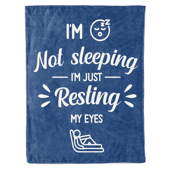 HiiKaa Funny Blanket Gifts for Men Dad Husband,Fathers Day Dad Gifts from Daughter Son,Gifts for Dad Grandpa Brother,Gag Gifts for Christmas Birthday 50"X 60" Blue