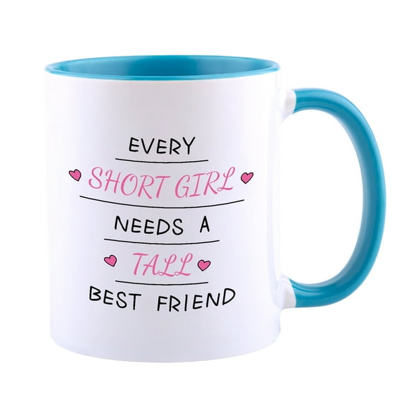 HiiKaa Funny Coffee Mug for Friendship Gifts–11 oz Ceramic Coffee and Tea Mug for Friends,Best Friend Birthday Gifts for Women,Blue